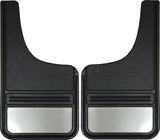 Truck Hardware Mudflap Universal 12X22 MoonCut - Stainless Steel