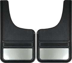 Truck Hardware Mudflap Universal 12X22 MoonCut - Stainless Steel (TH-RB1222CUTSS)