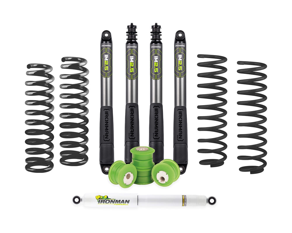 Ironman 4x4 - 2" IM2.5 Suspension Lift Kit - Stage 1 - Black Coils - Front — 1990-1997 LHD Toyota Land Cruiser 80 Series (TOY024CCKMS1-B)