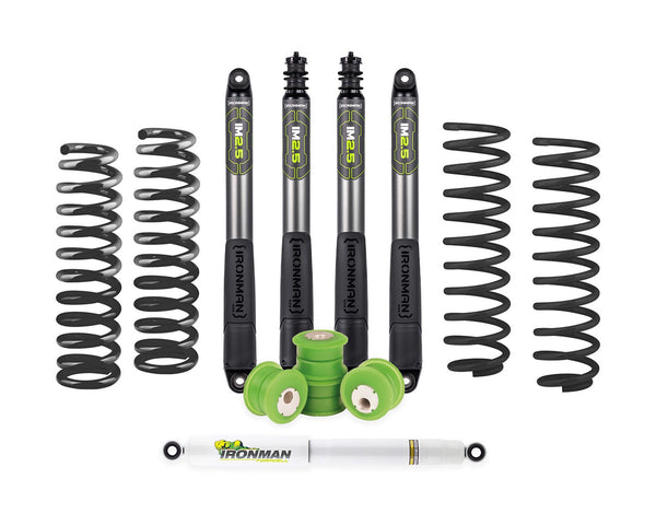 Ironman 4x4 - 2" IM2.5 Suspension Lift Kit - Stage 1 - Black Coils - Front — 1990-1997 LHD Toyota Land Cruiser 80 Series (TOY024CCKMS1-B)