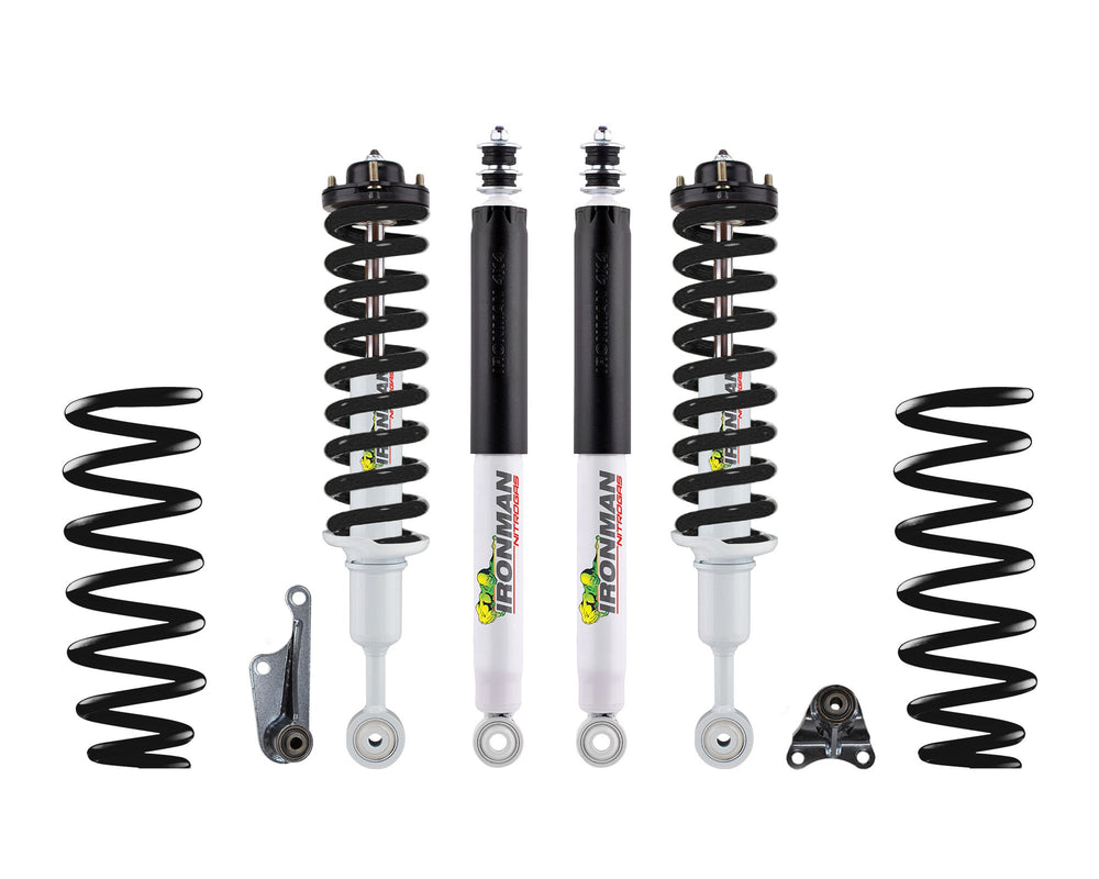 Ironman 4x4 - 3" Nitro Gas Suspension Lift Kit - Stage 1 - Black Coils — 2024+ Toyota Tacoma (TOY093AAKGS1P-B)