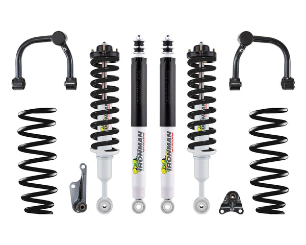 Ironman 4x4 - 3" Nitro Gas Suspension Lift Kit - Stage 2 - Black Coils — 2024+ Toyota Tacoma (TOY093AAKGS2P-B)