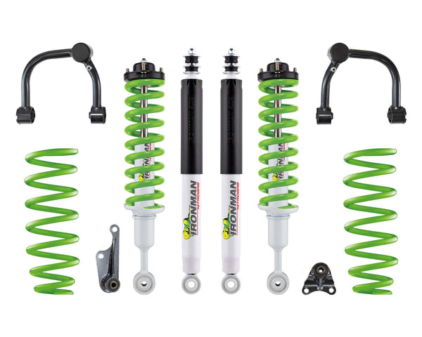 Ironman 4x4 - 3" Nitro Gas Suspension Lift Kit - Stage 2 - Green Coils - TOY093CAKGS2P-G