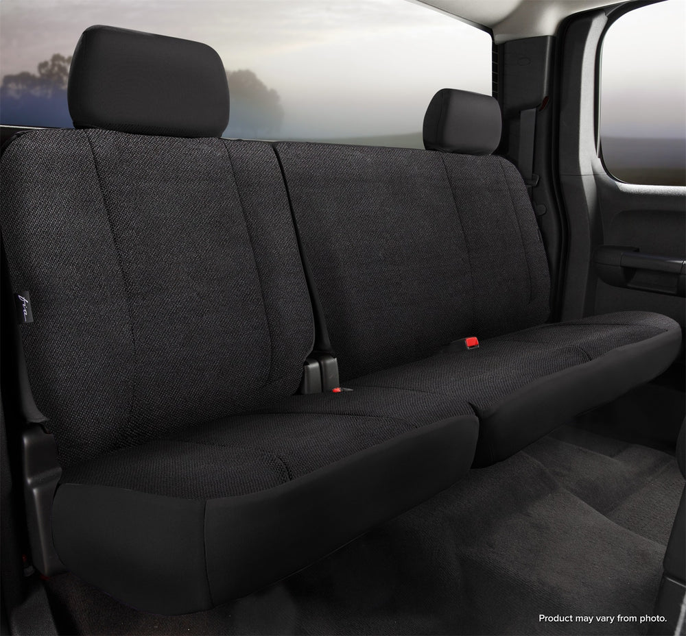 FIA Seat Cover Rear Second Wrangler Bench Seat 60/40 - Black (FITRS42-83BLACK)