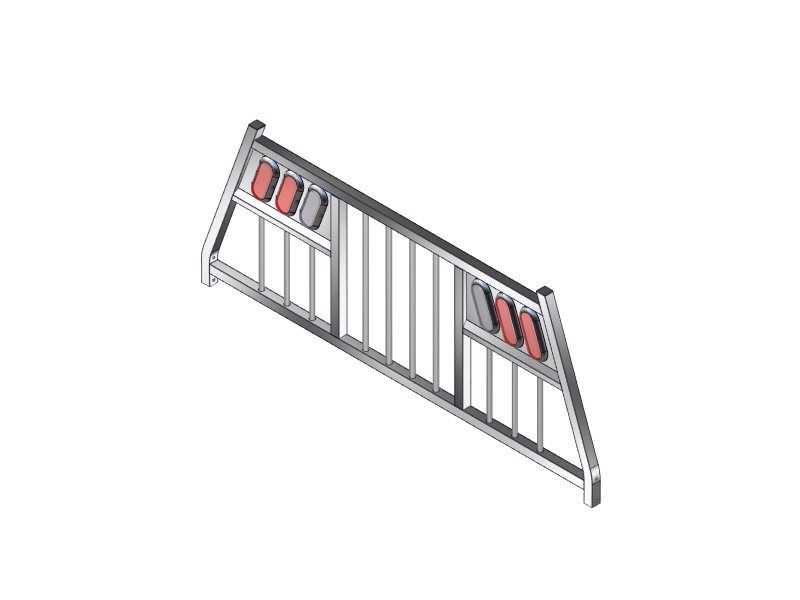 Porte-échelles Westcan en aluminium à barre complète avec feux à DEL