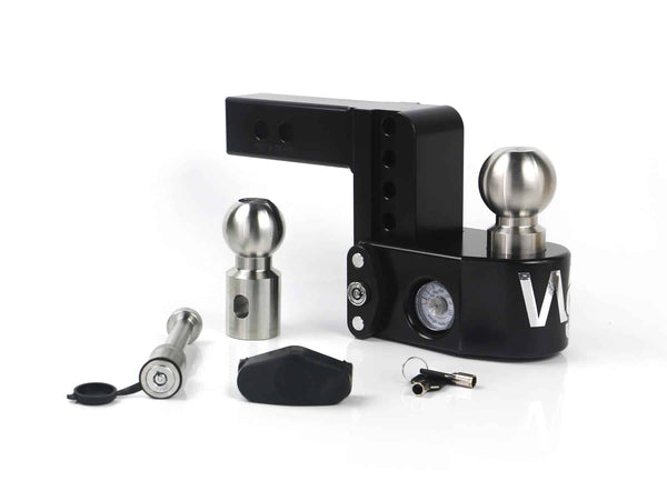 Weigh Safe 4" Drop Hitch, 2" Shank (10K/12.5K Gross Tongue Weight Rating) (WS4-2-KA-CER-BLA)