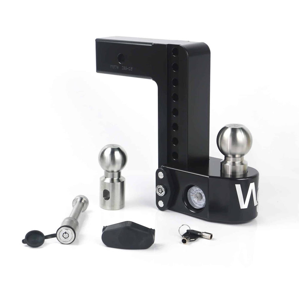 Weigh Safe 8" Drop Hitch, 2.5" Shank (10K/18.5K Gross Tongue Weight Rating) (WS8-2.5-KA-CER-BLA)