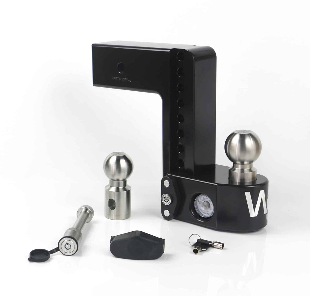 Weigh Safe 8" Drop Hitch, 3" Shank (10K/21K Gross Tongue Weight Rating) (WS8-3-KA-CER-BLA)