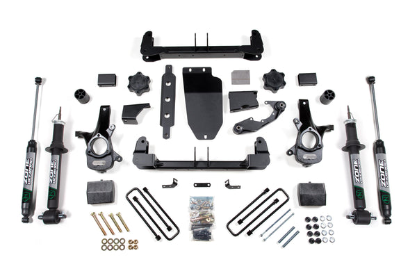 Zone Offroad 6.5" Lift Kit — Cast Steel, Nitro Strut, Nitro Series — 2014-2018 Chevy Silverado 1500 / GMC Sierra 1500, 4WD (ZONC59N)