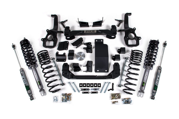 Zone Offroad 6" Lift Kit — Large Bore, Strut Spacer, FOX Adventure Series — 2019-2024 Ram 1500, 4WD (ZOND97F)