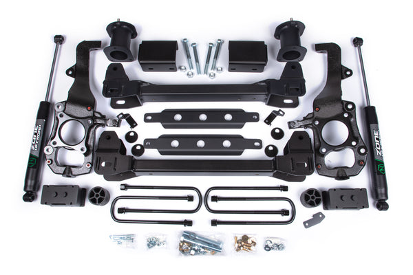 Zone Offroad 5" Radius Arm Lift Kit — 3" Rear Block, 3-Leaf Main, No Shocks, Gas — 2023-2026 Ford F-250 / F-350 Super Duty, 4WD (ZONF126)
