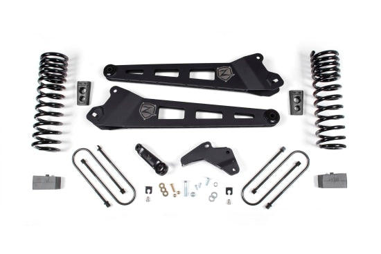 Zone Offroad 4" Lift Kit with Radius Arm — Gas, 2" Block Kit, Nitro Series — 2013-2018 Ram 3500, 4WD (ZOND139N)