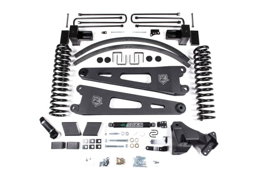 Zone Offroad 6" Lift Kit — Diesel, Block Kit Without Factory Overload, FOX 2.0 Adventure Series — 2017-2019 Ford F-250/F-350 Super Duty, 4WD (ZONF51F)
